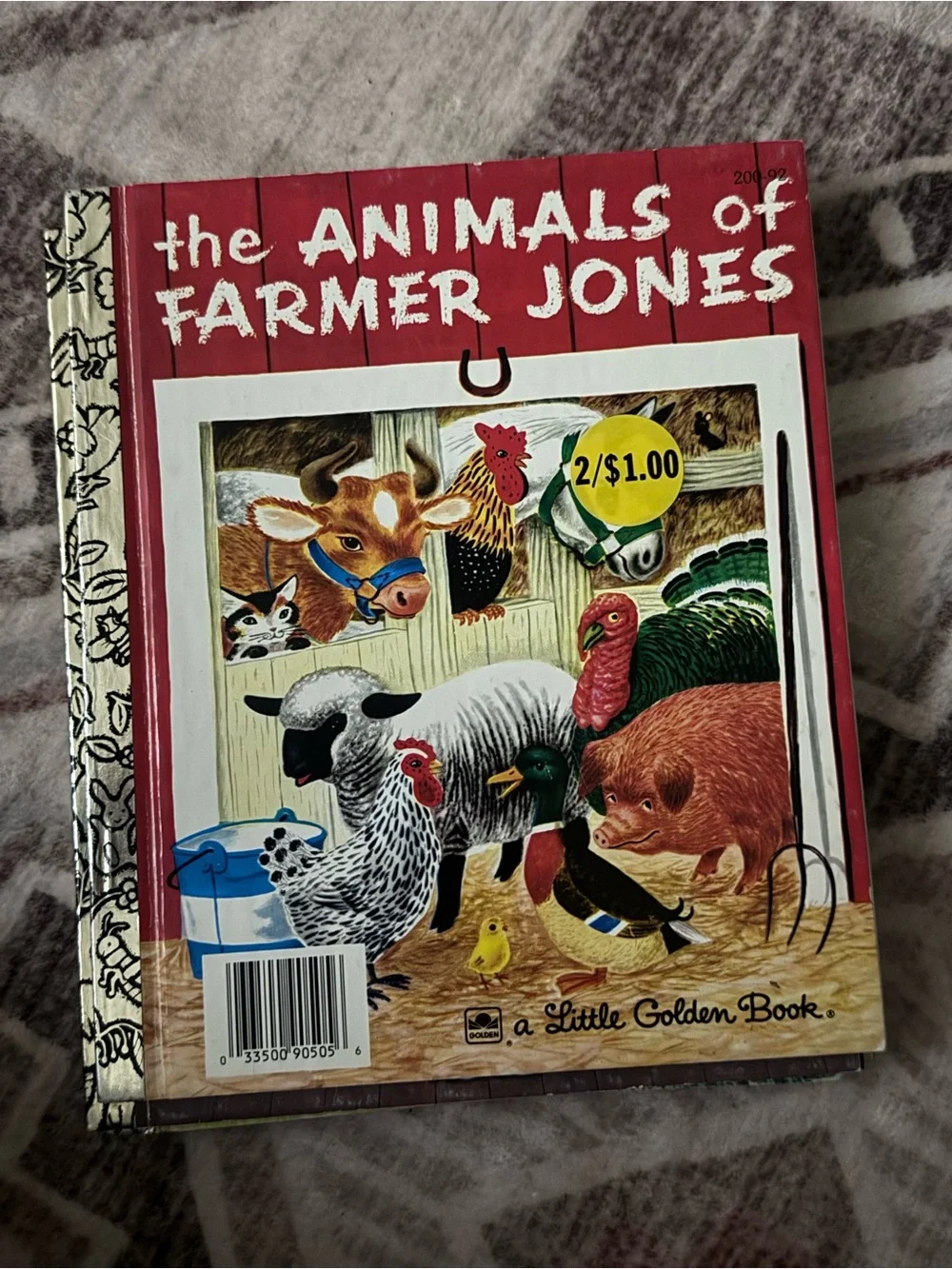 Vintage Little Golden Books Lot of 5 Disney Raggedy Ann Farm Animals 1979–1992